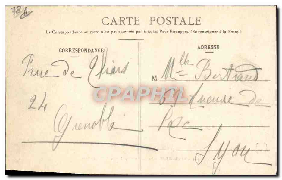 CPA Versailles Le Bassin d'Apollon et le Tapis Vert — Verso
