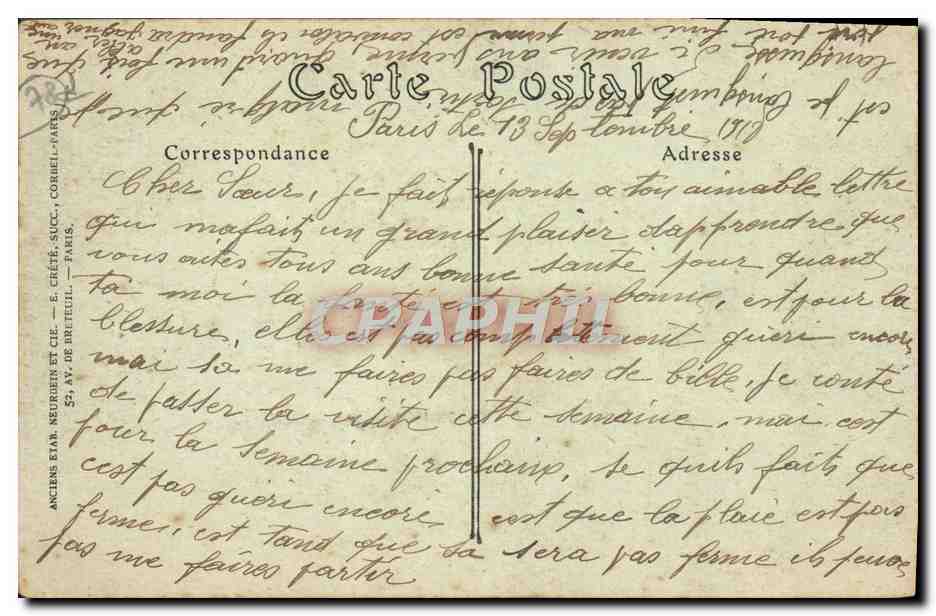 CPA Versailles Le Bassin de Latone et le Tapis Vert — Verso