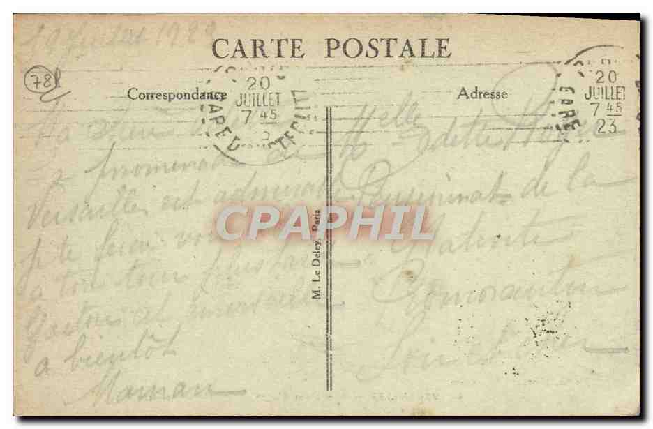 CPA Versailles Galerie des Glaces — Verso