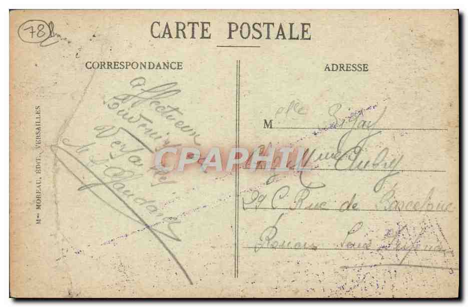 CPA Versailles Perron du Grand Trianon Rampe en fer forge — Verso