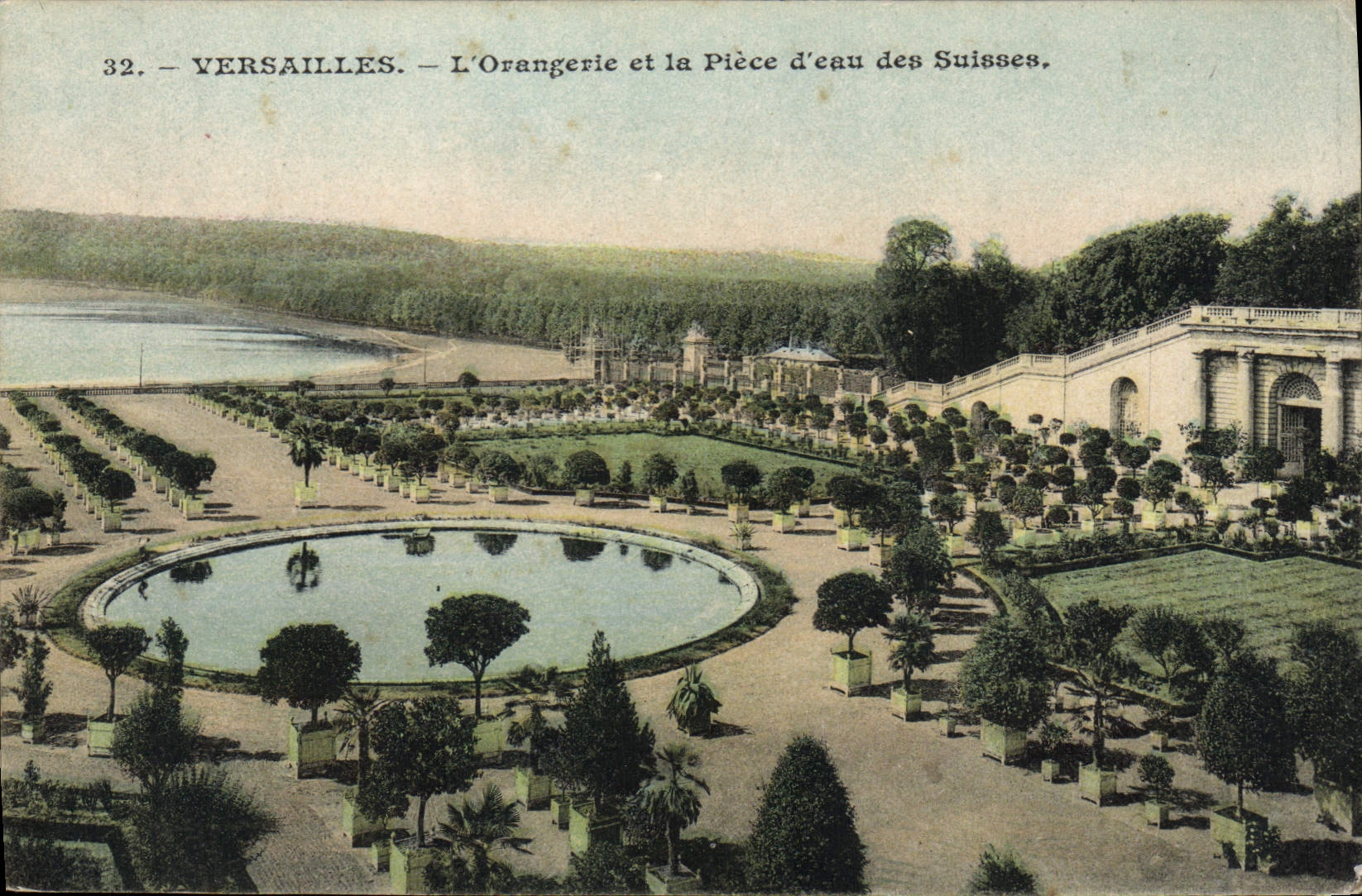 CPA Versailles L'Orangerie et la Piece d'eau des Suisses
