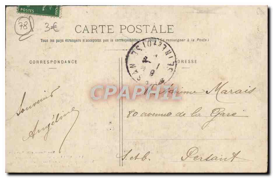 CPA Versailles Musee des Voitures Voiture ayant servi au Tsar Nicolas II en 1897 Russie Russia — Verso