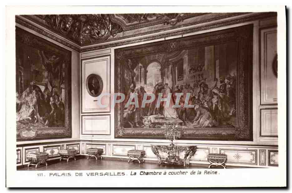 CPA Palais De Versailles La Chambre a Coucher de la Reine