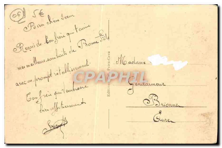 CPA Peira Cava L'entree du village  — Rückseite