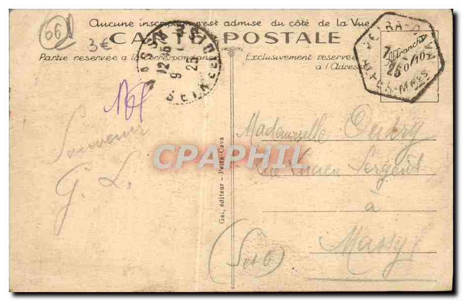 CPA Peira Cava  — Verso