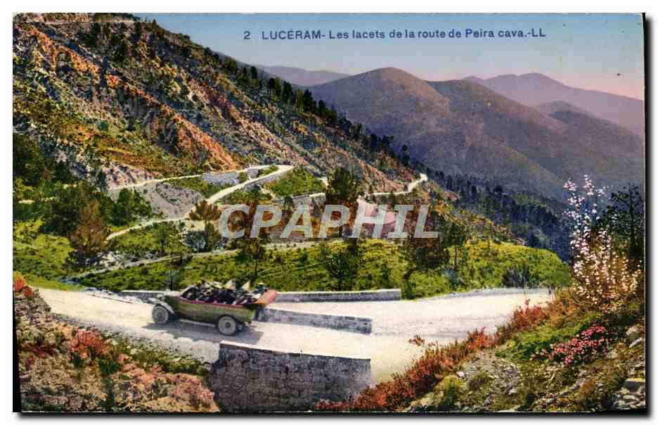 CPA Luceram Les Lacets de la Route de Peira Cava