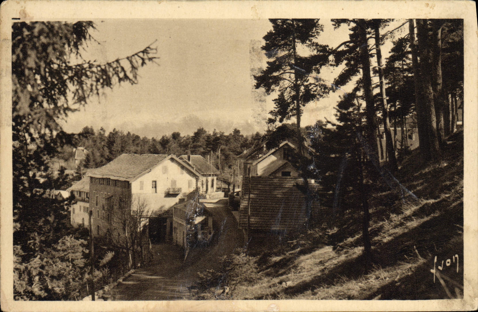 CPA Peira Cava sports d'Hiver Entree du village