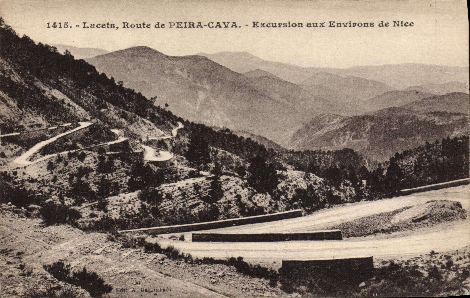 CPA Lacets Route de Peira Cava Excursion aux environs de Nice