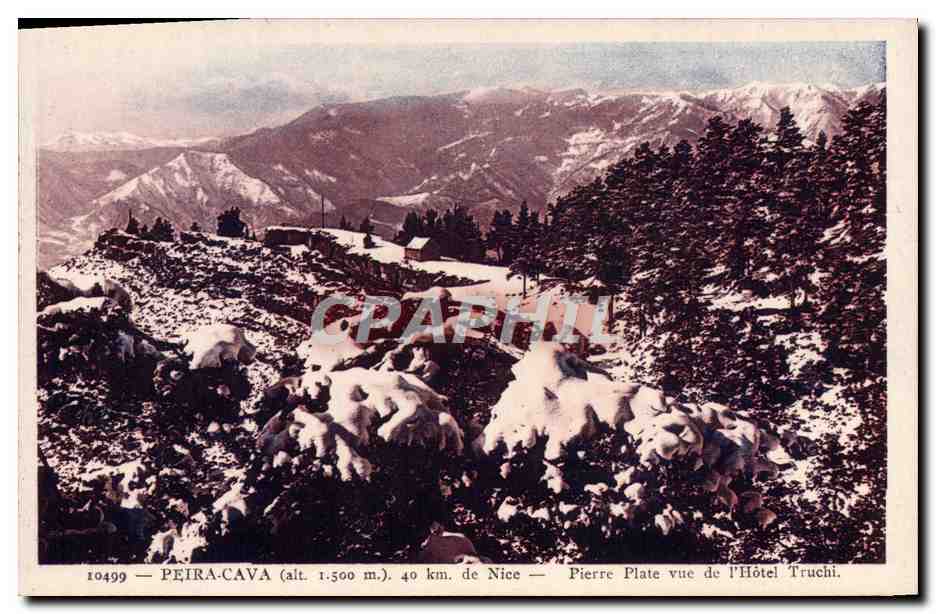 CPA Peira Cava Pierre plate vue de l'hotel Truchi