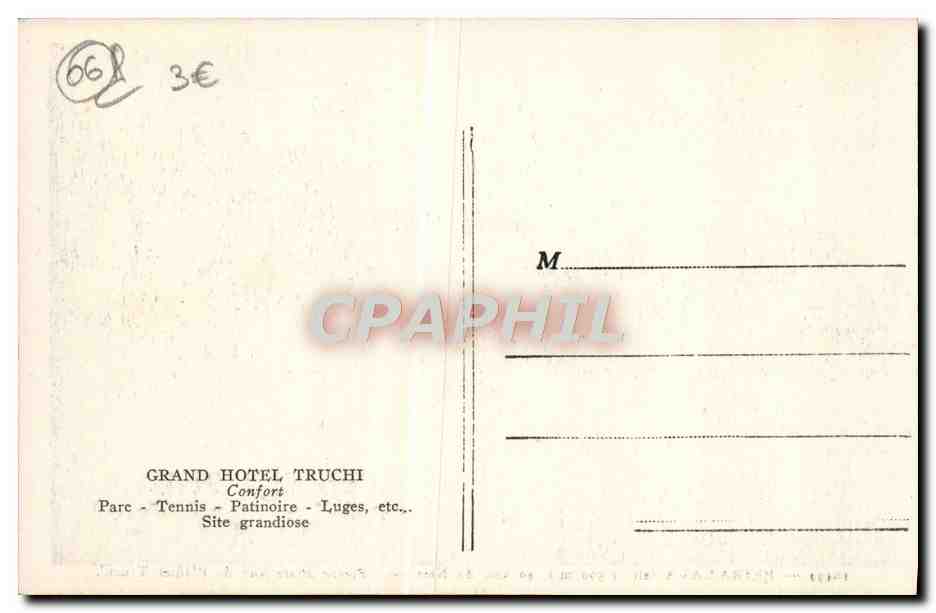 CPA Peira Cava Pierre plate vue de l'hotel Truchi — Rückseite