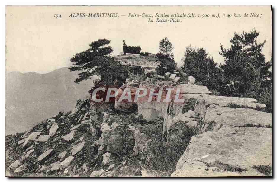 CPA Alpes Maritimes Peira Cava Station La roche Plate