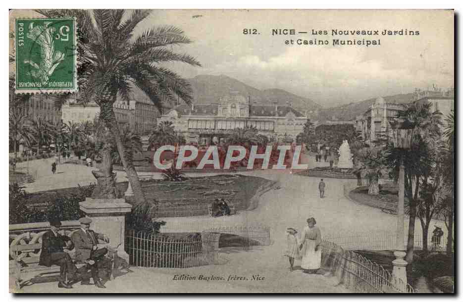 CPA Nice Les Nouveaux Jardins et Casino Municipal