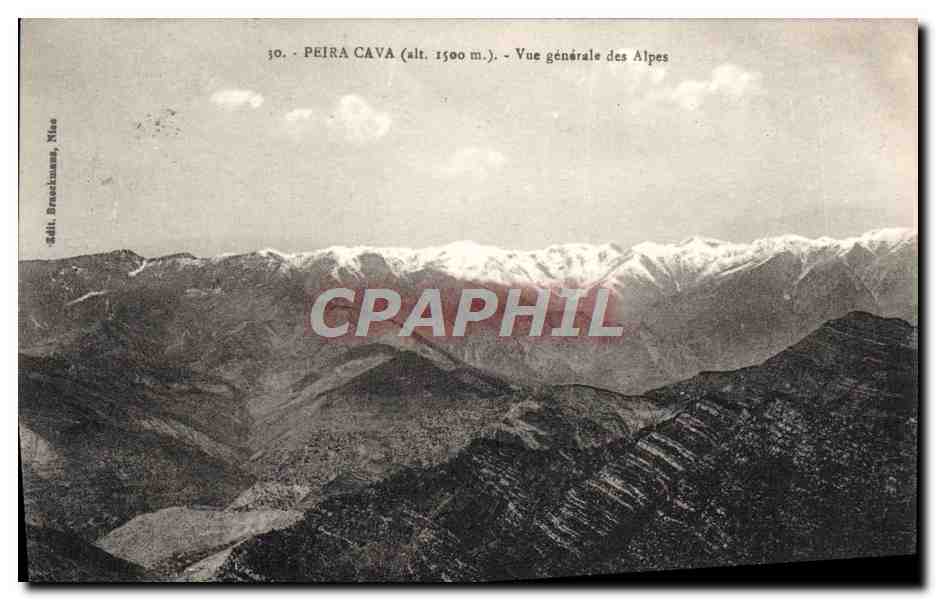 CPA Peira Cava Vue Generale des Alpes