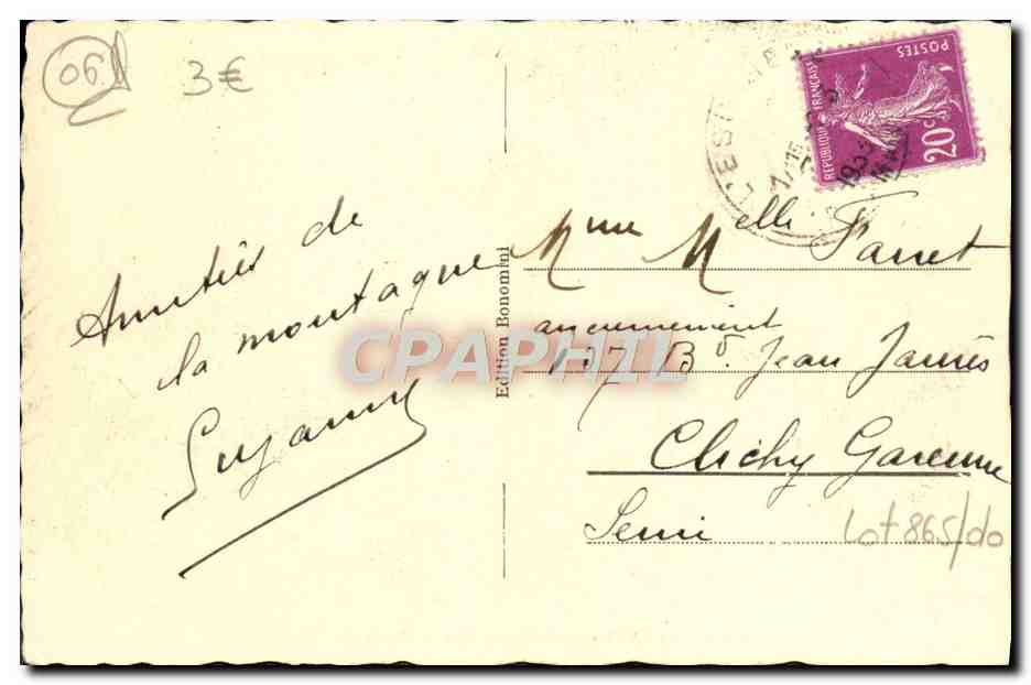 CPA Peira Cava Sports d'Hiver — Rückseite