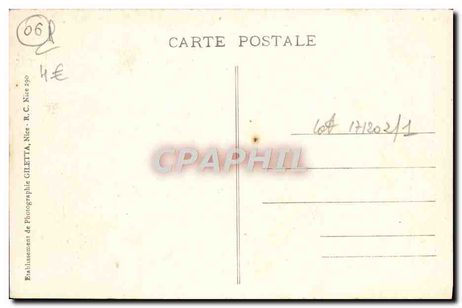 CPA Peira Cava Environs de Nice Foret de la Mairis et chaine des Alpes — Verso
