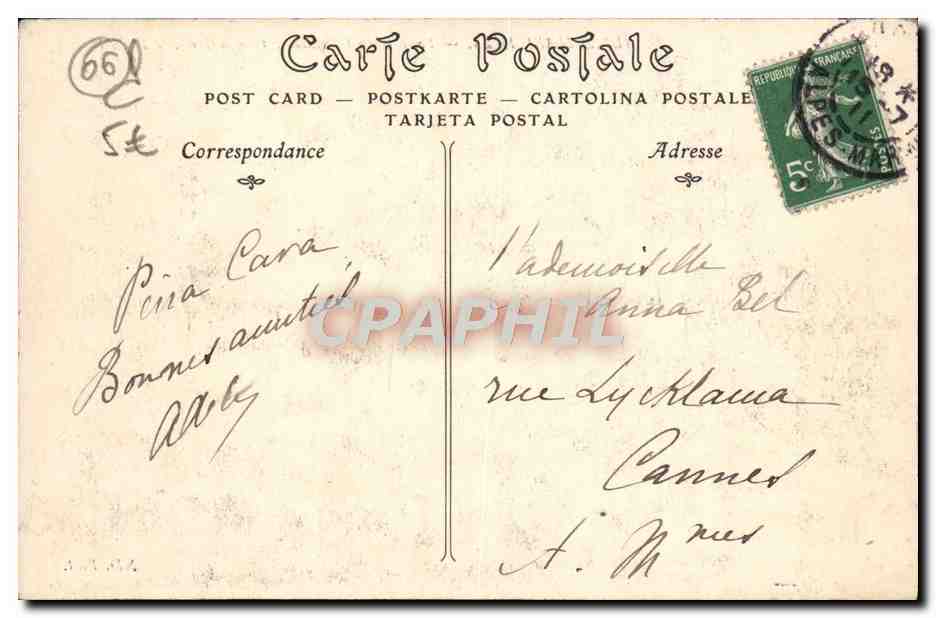 CPA Peira Cava Alpes Maritimes La Roche Plate — Rückseite
