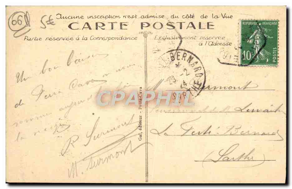CPA Peira Cava Sports d'hiver — Rückseite