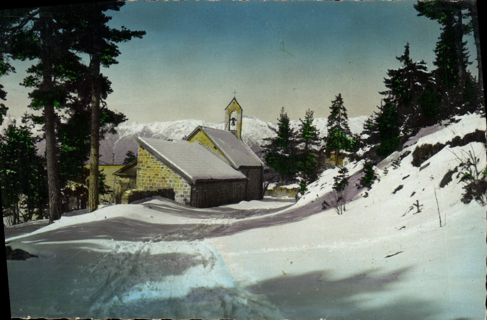 CPA Peira Cava La chapelle et les Alpes