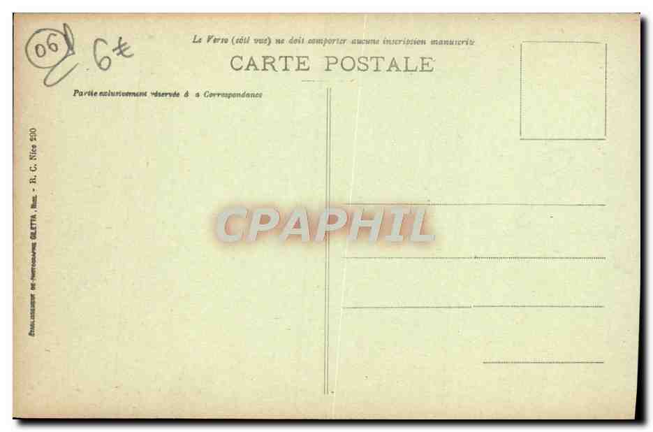 CPA Peira Cava Lacets Route de Excursion aux Environs de Nice — Rückseite