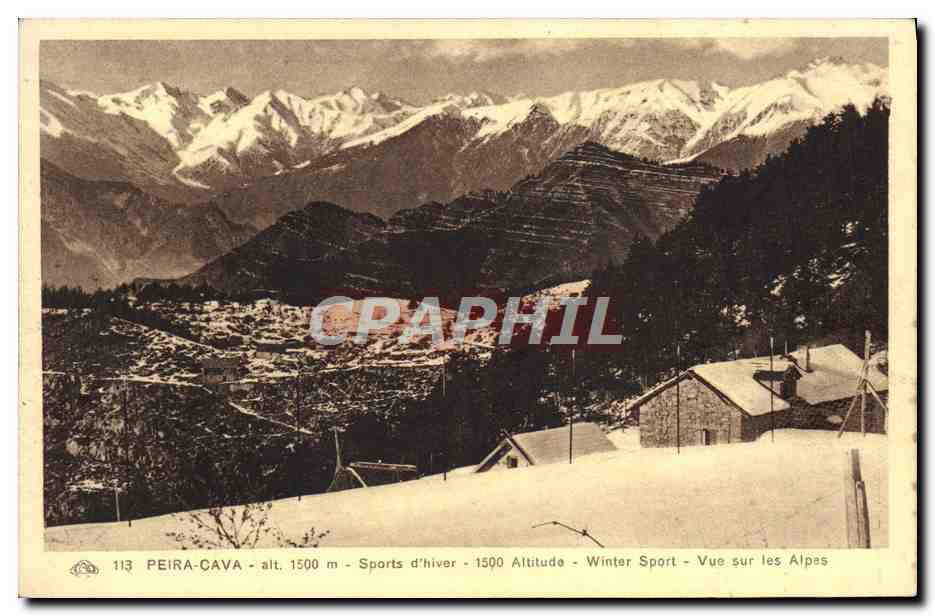 CPA Peira Cava Vue Sur les Alpes