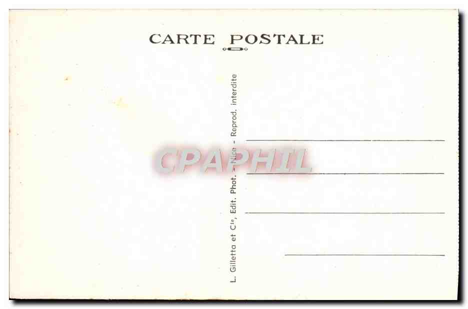 CPA Nice Entre les Palmiers — Verso