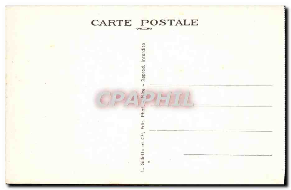 CPA Nice La Vieille Ville — Rückseite