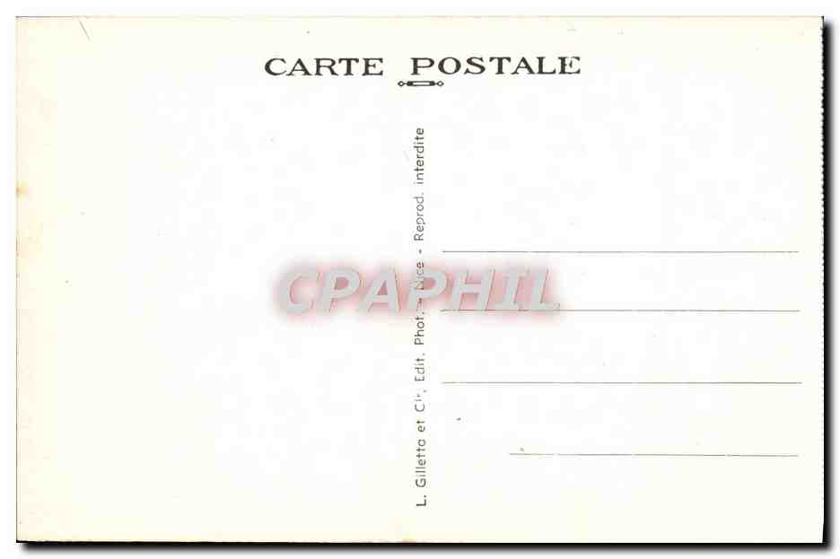 CPA Nice Les Hotels Sur la Promenade des Anglais — Rückseite