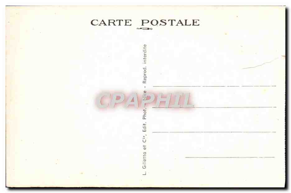 CPA Nice L'Hotel Buhl La Prcmenade — Rückseite