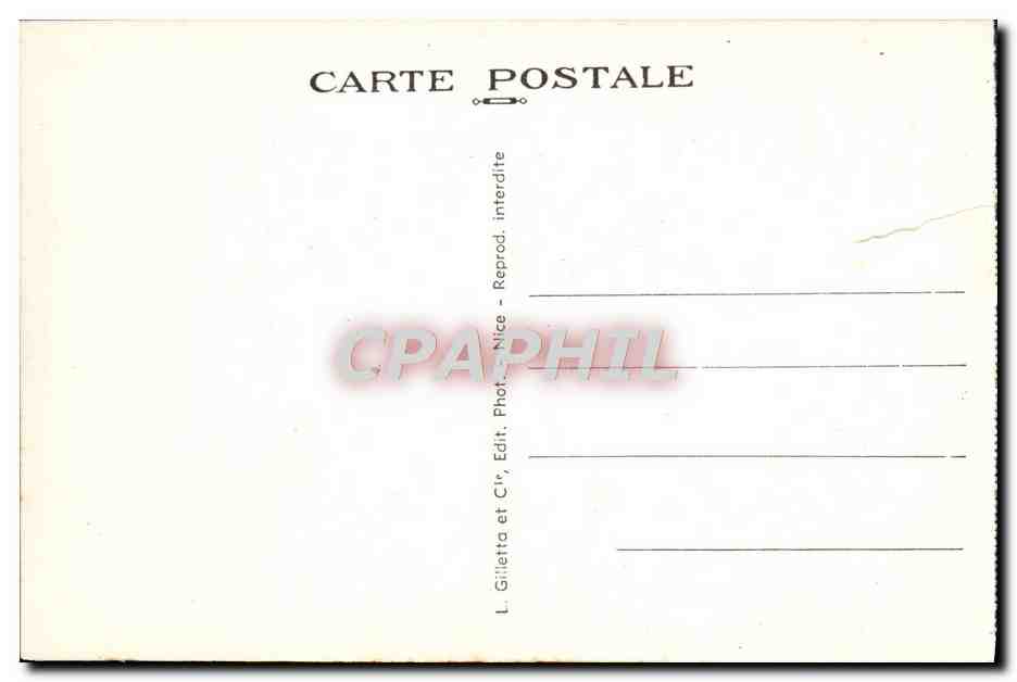 NICE — Vue générale prise du Château — L. Gilletta et Cie, Nice — Verso