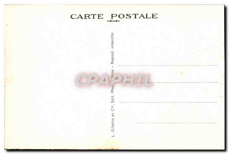 CPA Nice Le Port Les Regates — Rückseite