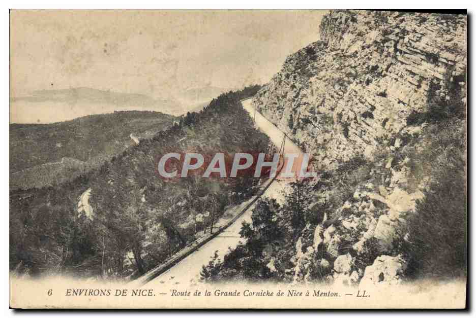 CPA Environs De Nice route de la Grande Corniche de Nice a Menton