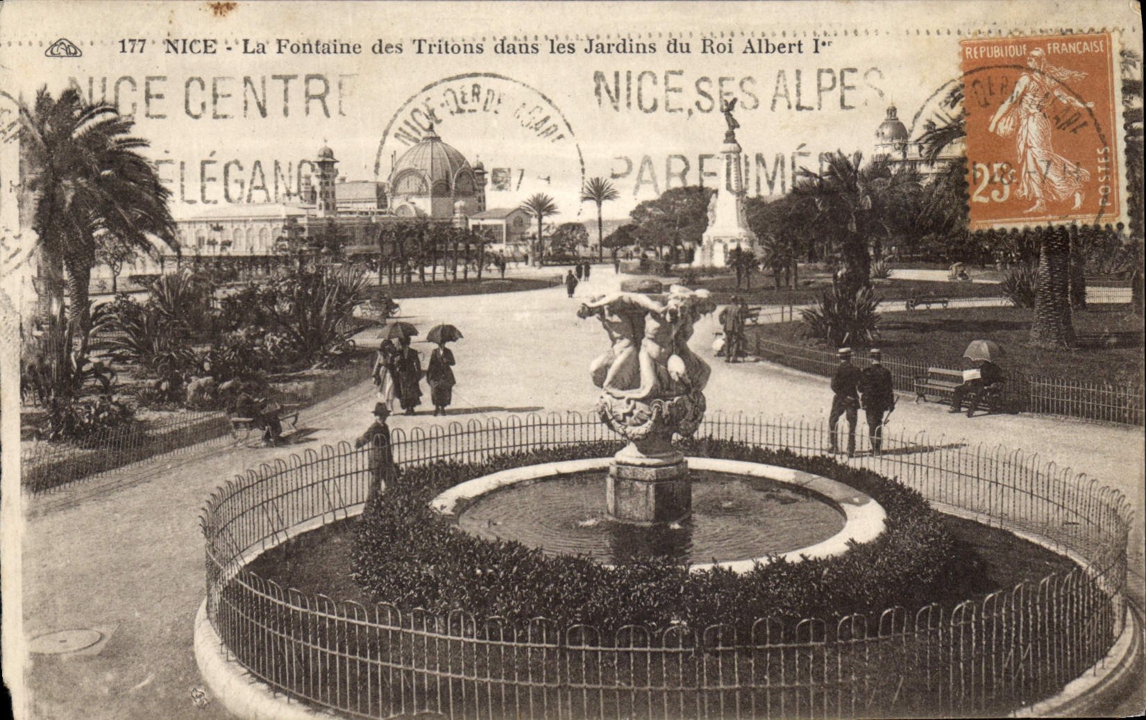 CPA Nice La Fontaine des Tritons dans les Jardins du Roi Albert 1er