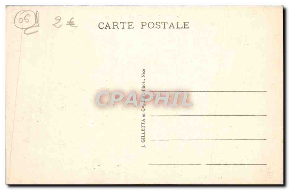 CPA Nice La Grotte Jardin Albert 1er et Casino  — Rückseite