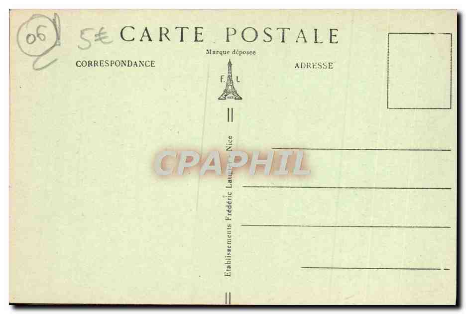 CPA Nice Le Quai des Etats Unis Bateaux — Rückseite