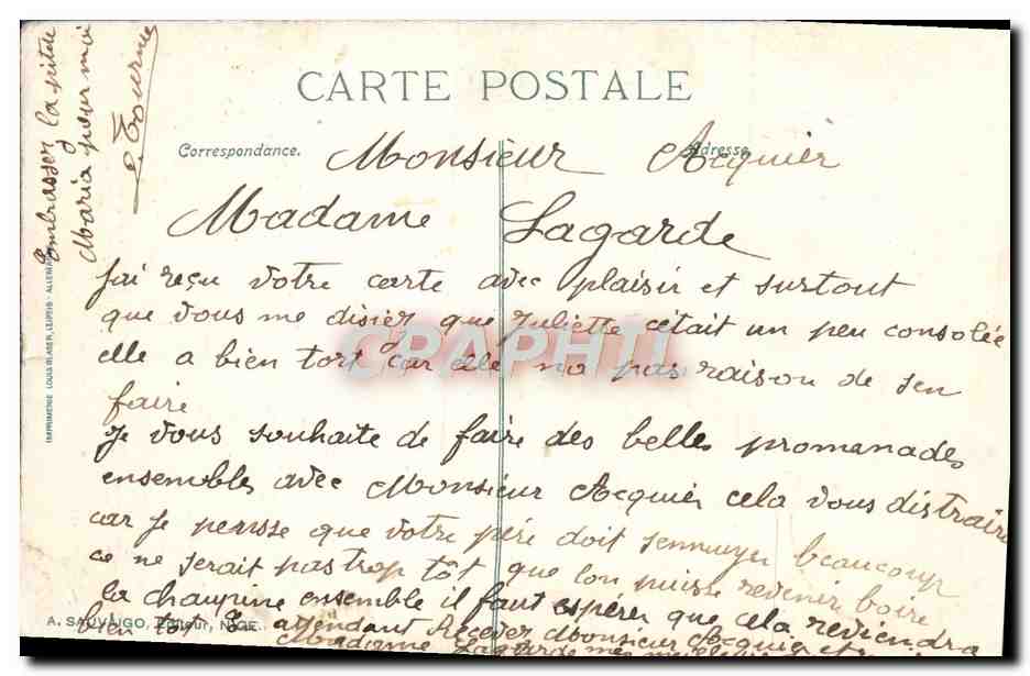CPA Nice Le Quai du Midi et L'Embouchere du Paillon — Verso
