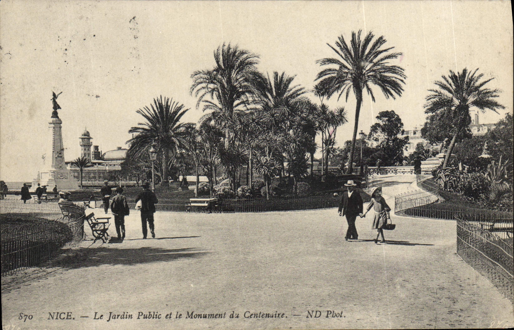CPA Nice Le Jardin Public et le Monument du Centenaire