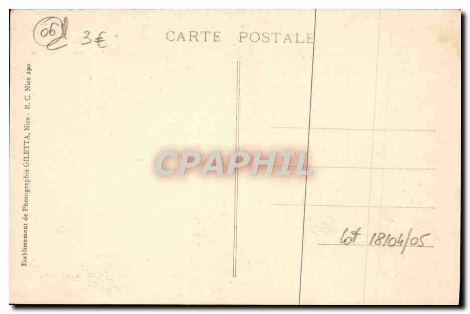 CPA Nice Escalier Lesage et Tour Bellande Vus du Chateau — Verso