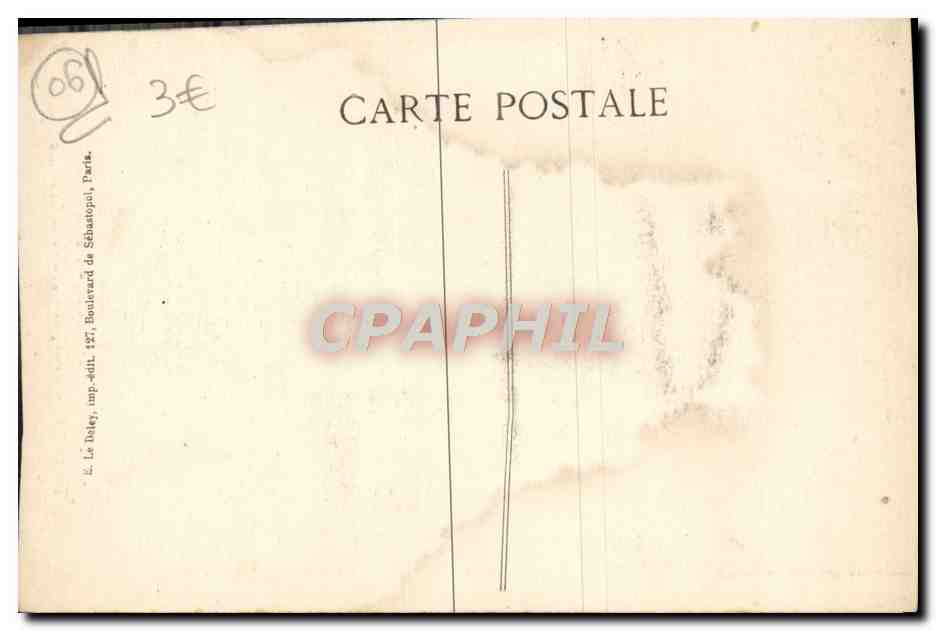 CPA Nice Un coin du jardin public vu de la cascade — Rückseite