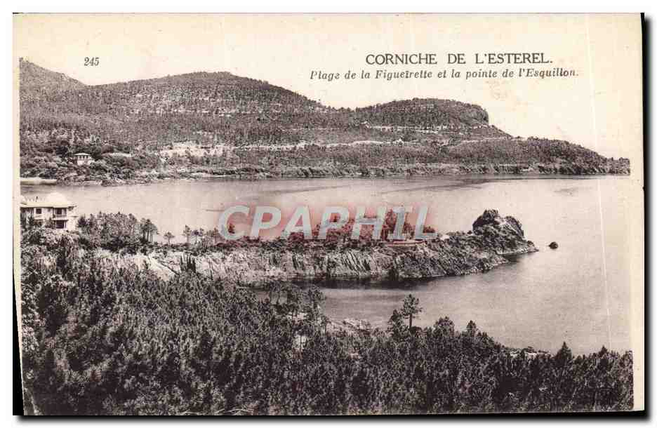 CPA Corniche De L'Esterel Plage de la Figueirette et la pointe de l'Esquillon