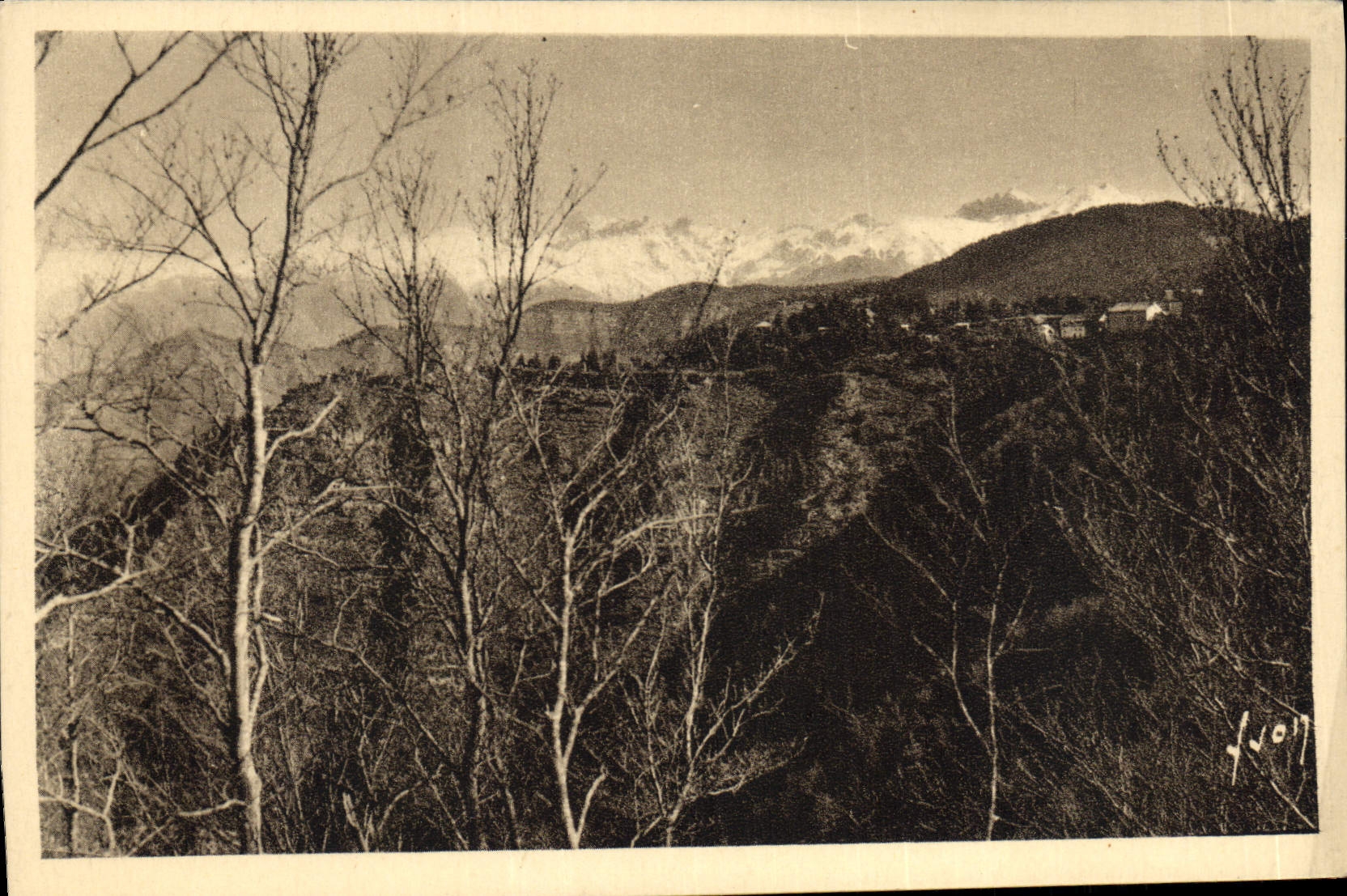 CPA Peira Cava et la Chaine des Alpes