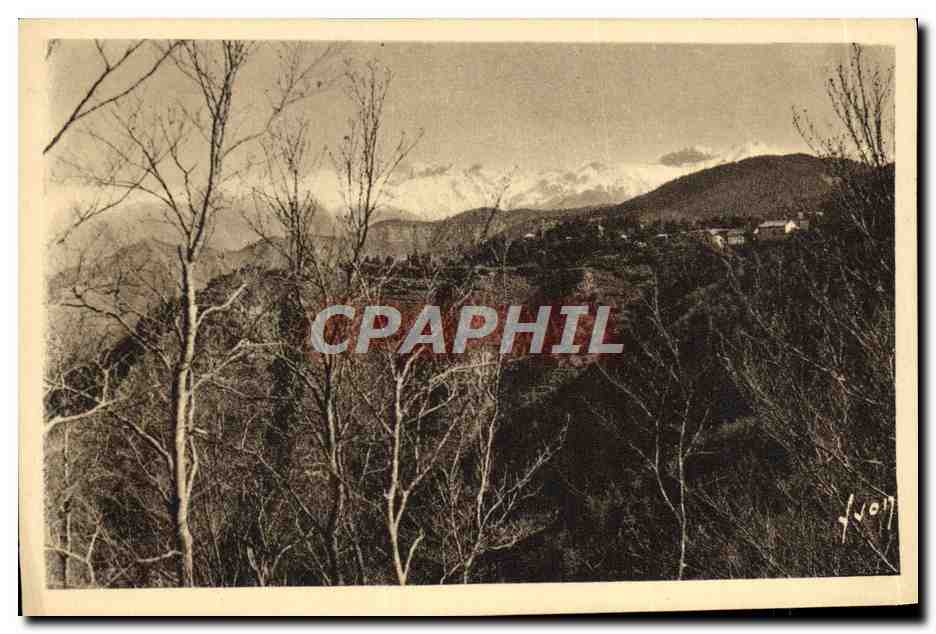 CPA Peira Cava et la chaine des Alpes