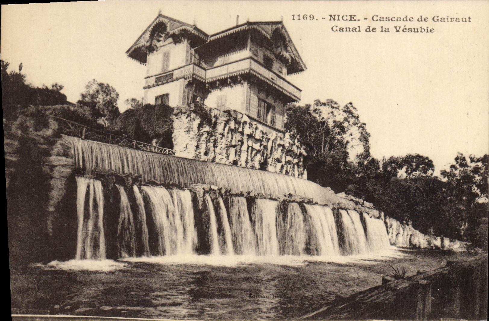 CPA Nice Cascade de Gairaut Canal de la Vesubie