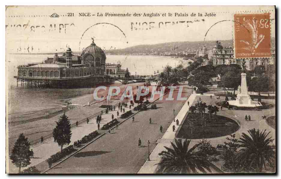 CPA Nice La Promenade des Anglais et le Palais de la Jetee