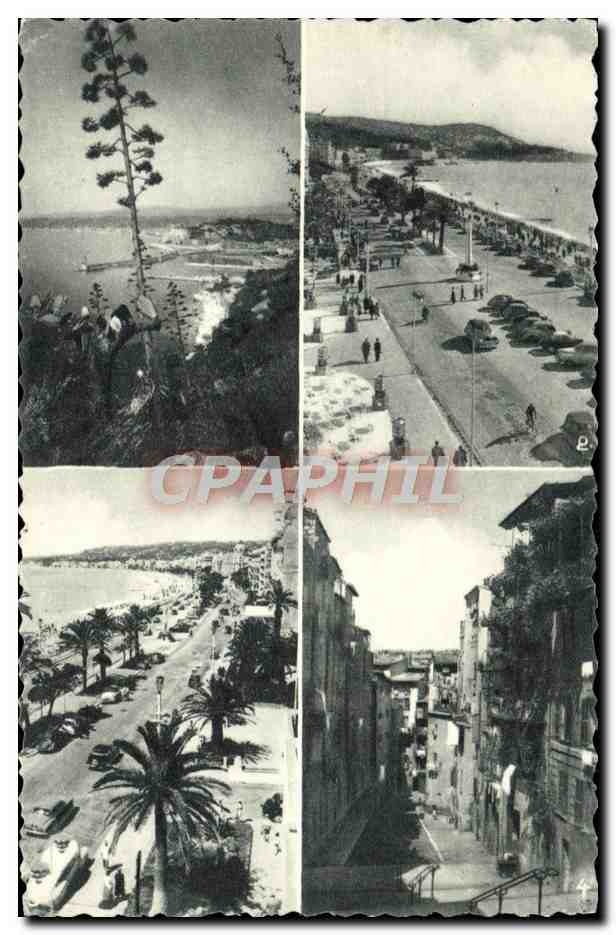 CPA Nice Vue Prise du Mont Boron Promenade des Anglais La vieille rue
