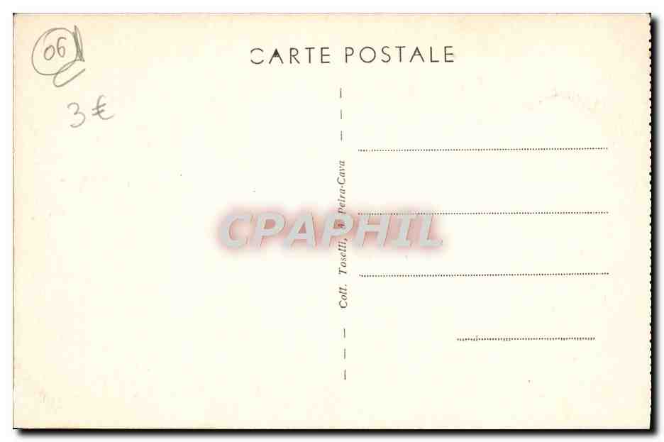 CPA Peira Cava Vue Sur Les Alpes — Rückseite