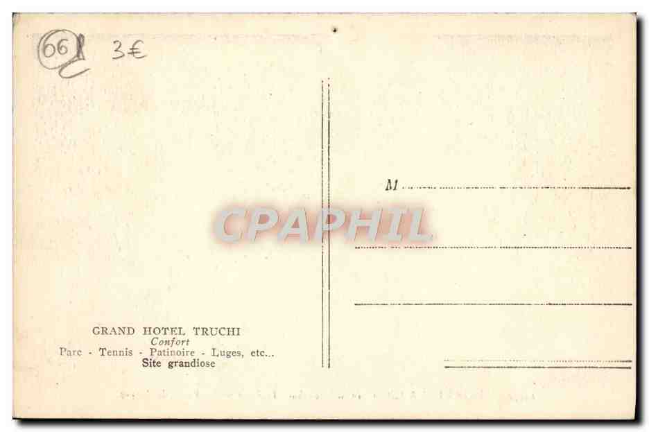 CPA Peira Cava de Nice La Piste de Luges — Rückseite
