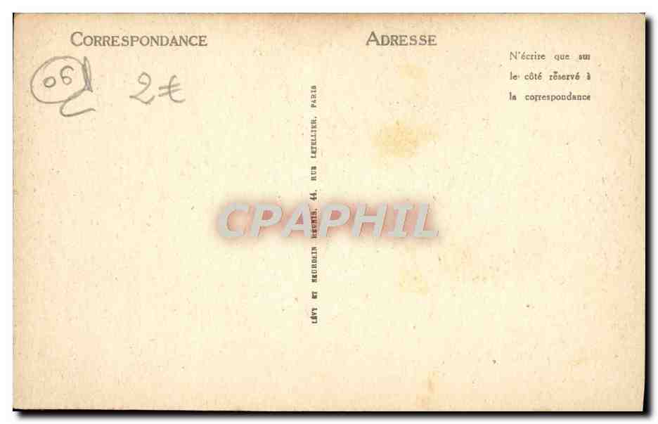 CPA Nice a Canne a vol d'oiseau — Verso