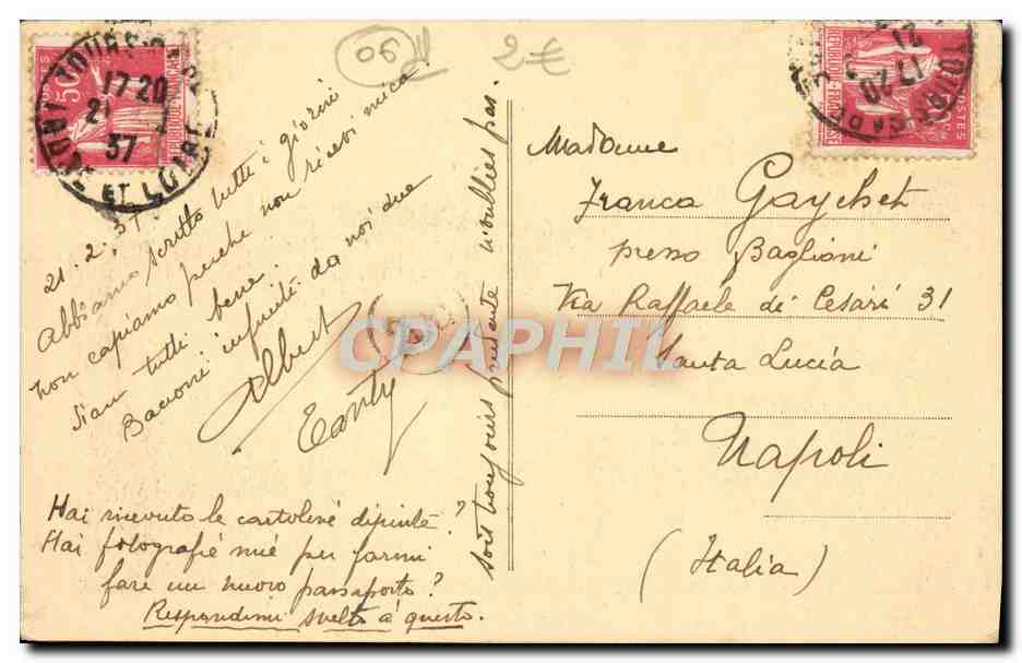 CPA Nice Vue Generale — Verso