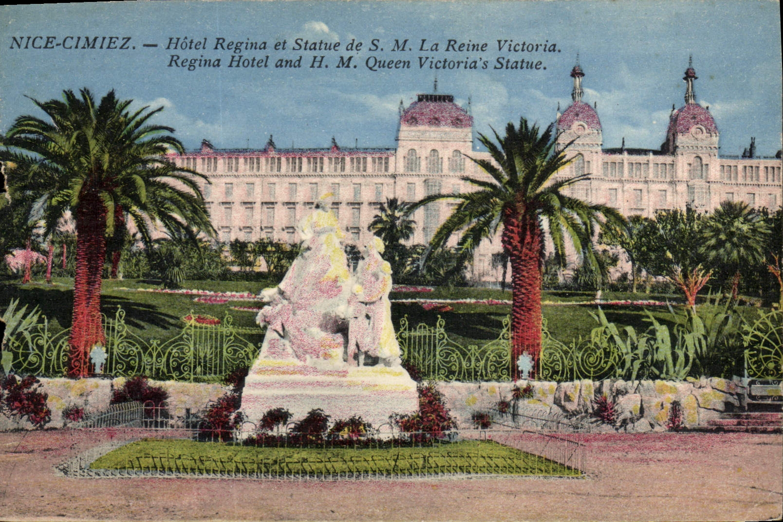Nice-Cimiez — Hôtel Regina et Statue de S.M. La Reine Victoria — éditeur BEN