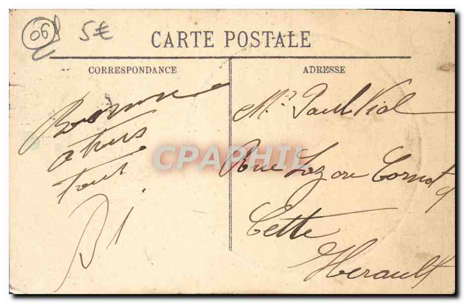 CPA Nice La Promenade des Anglais  — Verso